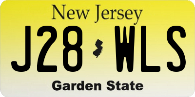 NJ license plate J28WLS