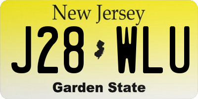 NJ license plate J28WLU