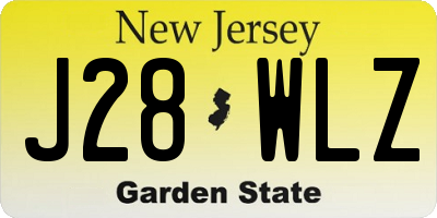 NJ license plate J28WLZ