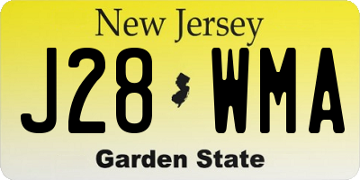 NJ license plate J28WMA