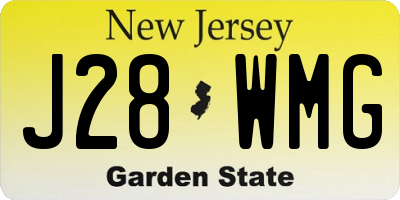 NJ license plate J28WMG