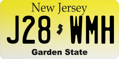 NJ license plate J28WMH