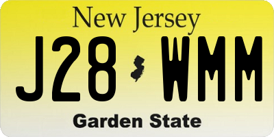 NJ license plate J28WMM