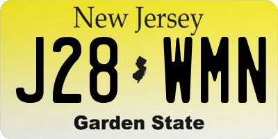 NJ license plate J28WMN