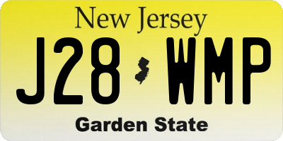 NJ license plate J28WMP