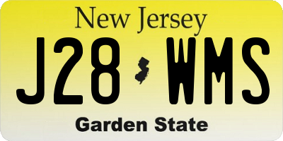 NJ license plate J28WMS