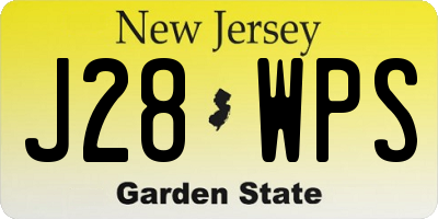 NJ license plate J28WPS