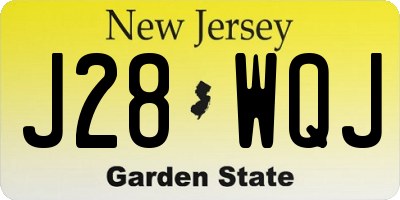 NJ license plate J28WQJ