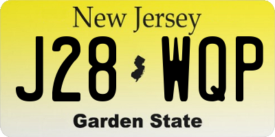 NJ license plate J28WQP