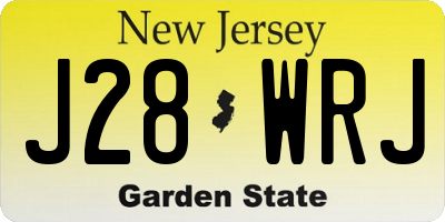 NJ license plate J28WRJ