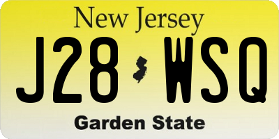 NJ license plate J28WSQ