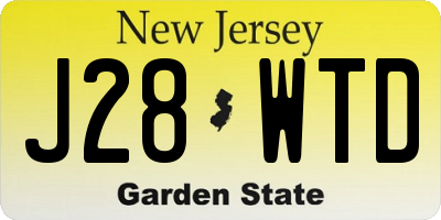 NJ license plate J28WTD