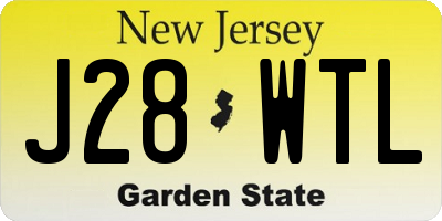NJ license plate J28WTL