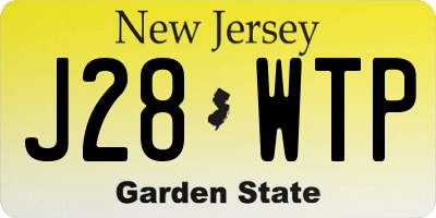 NJ license plate J28WTP