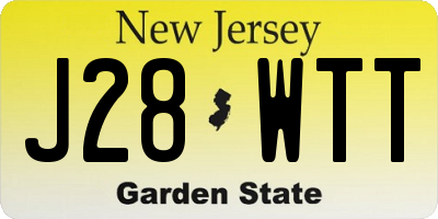 NJ license plate J28WTT