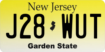 NJ license plate J28WUT