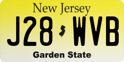 NJ license plate J28WVB