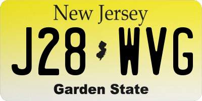 NJ license plate J28WVG
