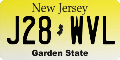 NJ license plate J28WVL
