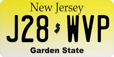 NJ license plate J28WVP