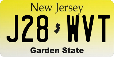 NJ license plate J28WVT