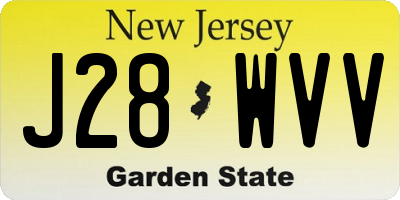 NJ license plate J28WVV