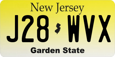 NJ license plate J28WVX