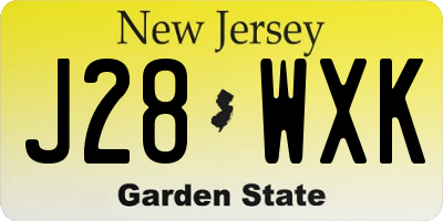 NJ license plate J28WXK