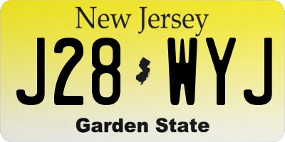 NJ license plate J28WYJ