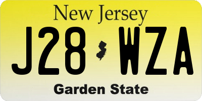 NJ license plate J28WZA