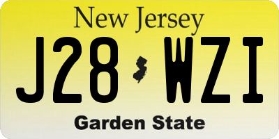 NJ license plate J28WZI