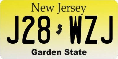 NJ license plate J28WZJ