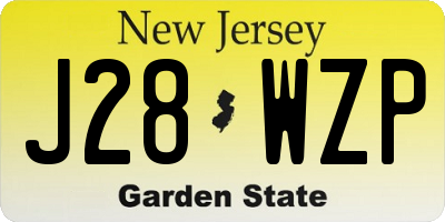 NJ license plate J28WZP