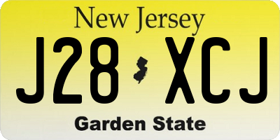 NJ license plate J28XCJ