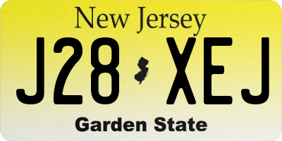 NJ license plate J28XEJ