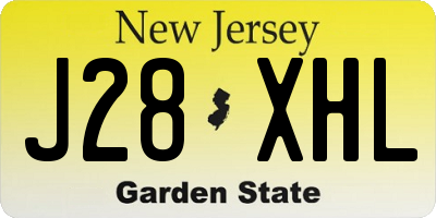 NJ license plate J28XHL