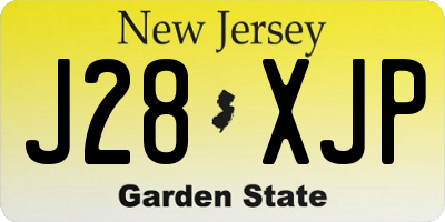 NJ license plate J28XJP
