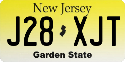 NJ license plate J28XJT