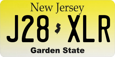 NJ license plate J28XLR