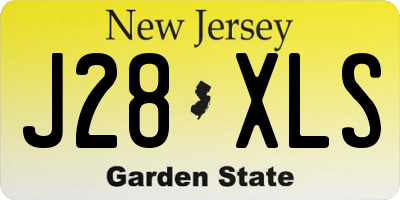 NJ license plate J28XLS