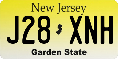 NJ license plate J28XNH
