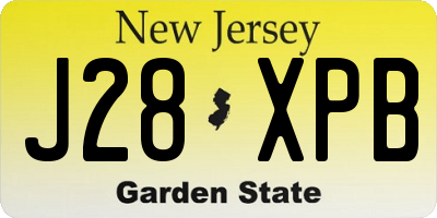 NJ license plate J28XPB