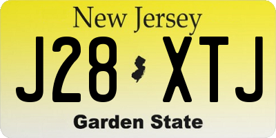 NJ license plate J28XTJ
