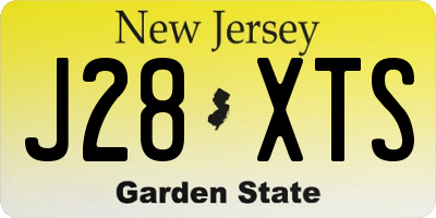 NJ license plate J28XTS