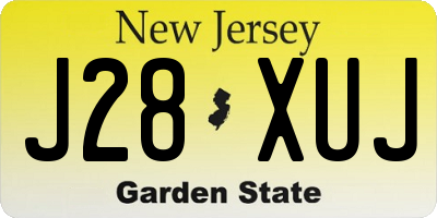 NJ license plate J28XUJ