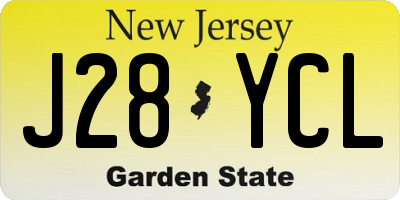 NJ license plate J28YCL