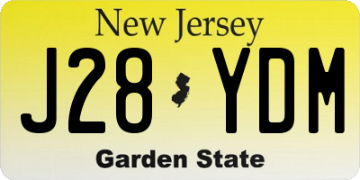 NJ license plate J28YDM