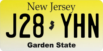 NJ license plate J28YHN