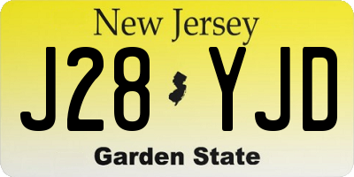 NJ license plate J28YJD