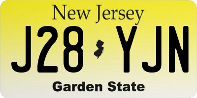 NJ license plate J28YJN